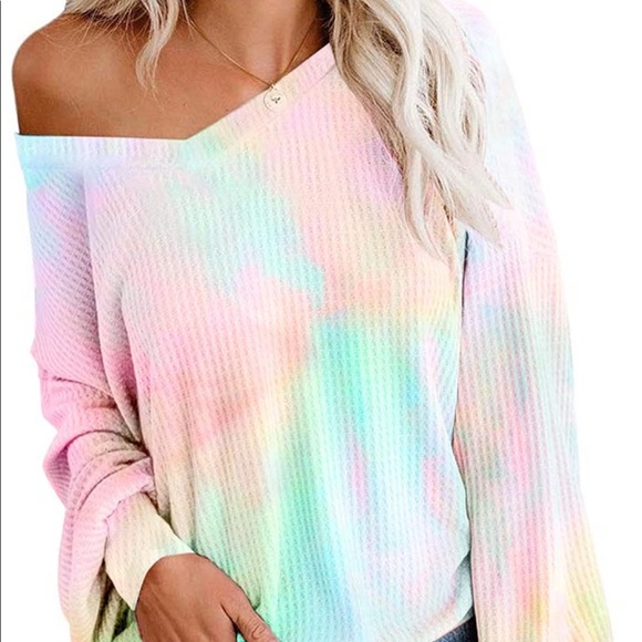 🎉HP🎉 Oversized V-neck Waffle Knit Sweater - Picture 1 of 3